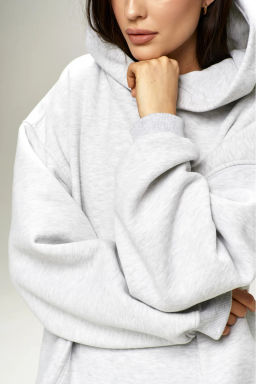 Худи с начесом Grey Melange