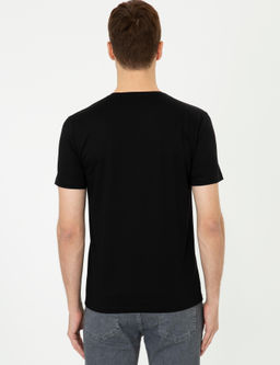 Черная облегающая базовая футболка - Cacharel фото 3