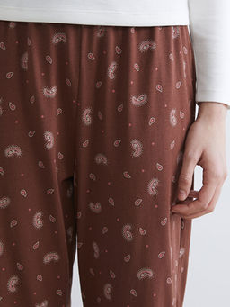 Beli Lastikli Desenli Kad?n Pijama Alt