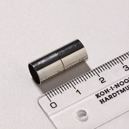 Замок-концевик магнитный, L=20 мм, вн.d=8 мм, (набор 3 шт.), цвет серебро