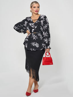 Блузка 0059-26 черный муар