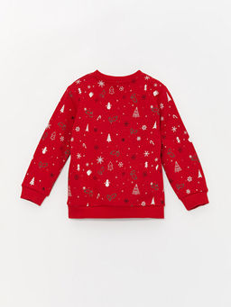 Bisiklet Yaka Uzun Kollu Y?lba?? Temal? Erkek Bebek Sweatshirt - Waikiki фото 3