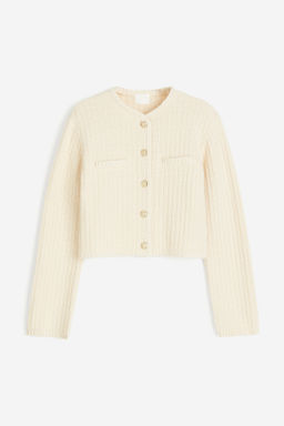 Cardigan corto en punto con textura - H&m фото 8