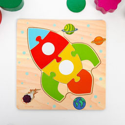 Игрушка развивающая пазл Ракета 0,31515 см - Simaland фото 5