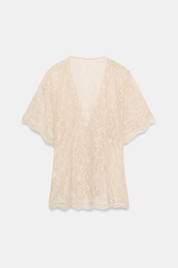 TOP ENCAJE BOTONES / Rosa pastel - Zara фото 8