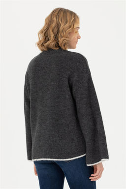 Женский свитер антрацитового меланжа - U.s. polo assn фото 12