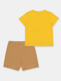 CRB wear/CSBB 90234-30-392 Комплект для мальчика (футболка, шорты),желтый/Ex.Cherubino  фото 5