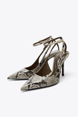 ANIMAL PRINT SLINGBACK HEELED SHOES - Zara фото 2