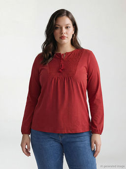 Ba?lamal? Yaka Nak??l? Bluz