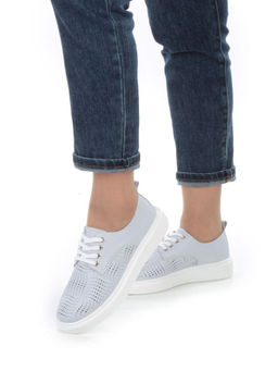 05-HY1-3D GRAY Кроссовки женские (натуральная кожа)