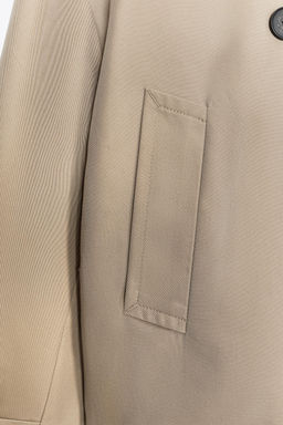 SHORT DOUBLE-BREASTED TRENCH COAT - Zara фото 3