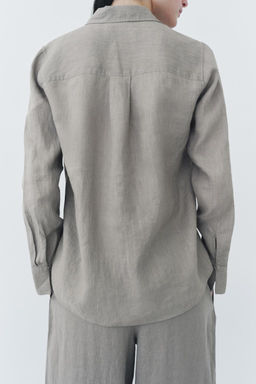 ZW COLLECTION 100% LINEN SHIRT - Zara фото 5