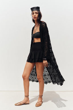 CROCHET LONG KIMONO