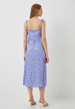 Сиреневое платье с цветочным принтом - Incity фото 5