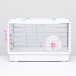 Клетка для грызунов с пластиковым укреплением 47 х 30 х 32 см, белая - Пижон фото 9