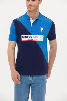 U. S. Polo Assn Мужская темно-синяя футболка с воротником-поло - U.s. polo assn фото 6