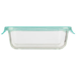 Контейнер 370 мл из жаропроч. стекла с крышкой из пластм."LIMPIDO", прямоуг. арт. 005479