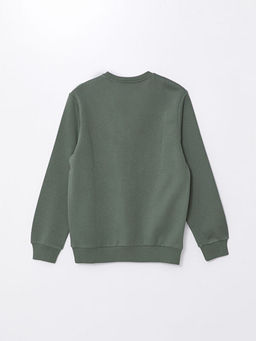 Bisiklet Yaka Uzun Kollu Bask?l? Erkek Sweatshirt - Waikiki фото 2