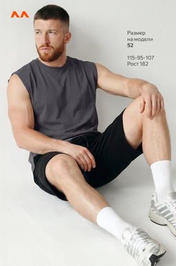 Мужская футболка оверсайз без рукавов Happyfox - Happy fox фото 29