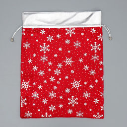 Цена за 5 шт. Мешочек подарочный плюш Снег и солнце, снежинки, тиснение, 30 х 40 см +/- 1.5 см - Дарите счастье фото 6