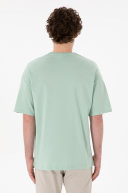 Erkek Oversize Fit Bisiklet Yaka Su Ye_ili Ti__rt Sepette S_rpriz _ndirim - U.s. polo assn фото 6