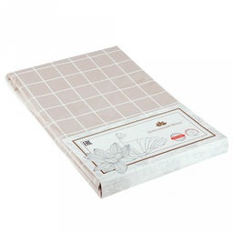 Скатерть 240х145см "Сардиния" клетка, длина стола до 200см, на 10-12 персон, рогожка, хлопок "Премиум" 186г/м2, упаковка классическая 28х41см, "Домашняя мода" (Россия)