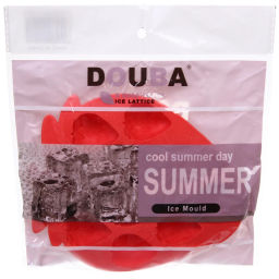 Цена за 5 шт. Форма для льда силиконовая "Клубничка" 18*16см, цвета микс