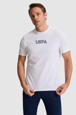 Erkek Beyaz Regular Fit Bisiklet Yaka Basic Ti__rt