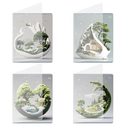 Тетрадь 48л. BG "Зеленый мир" клетка (Т5ск48_пл 57635) пластиковая обложка