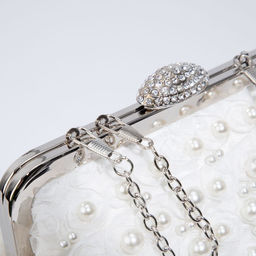 Сумка-клатч на фермуаре, цвет белый - Simaland фото 3