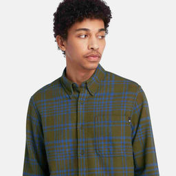 Мужская рубашка Timberland Shirt Heavy Flannel Check оливковая фото 2
