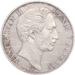 2 гульдена 1855 года Бавария Восстановление колонны Мадонны в Мюнхене