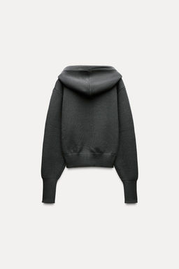 KNIT SWEATER WITH HOOD - Zara фото 8