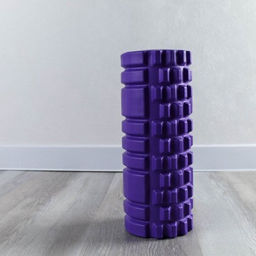 Ролик массажный. Массажер спортивный. Валик для фитнеса и йоги. Валик для пилатеса. Ролик спортивный. Шашки. 33х14 см, фиолетовый / CY33x14CH-L /уп 10 - Галеонтрейд фото 2