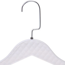 Цена за 2 шт. Плечики для одежды 2шт "ФРАТТО", цвет белый, 44*24см (Лейбл Селфи) имитация под кожу