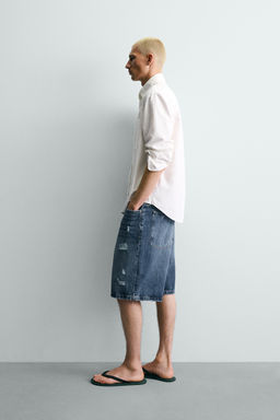 BERMUDA DENIM BAGGY FIT / Azul medio - Zara фото 4