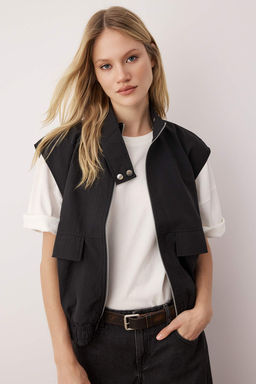 Siyah Oversize Kal?p Ince YelekTWOAW26YE00022 - Trendyolmilla фото 4