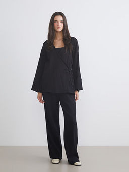 Beli Lastikli Dokulu M?slin Kad?n Pantolon