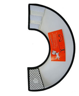 Цена за 2 шт. Воротник ветеринарный на липучках "ЛЮБИМЫЙ БРО", окружность шеи 25 - 32см, диаметр 45,5м (пакет)