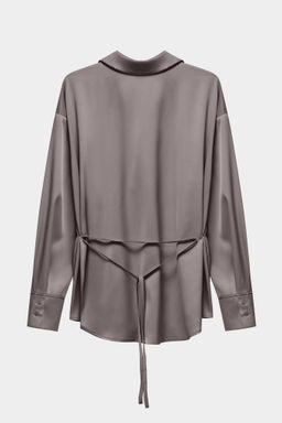 Рубашка из сатина с завязками - Mollis фото 6