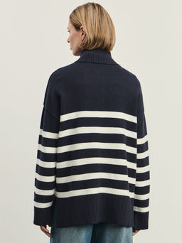 Джемпер на молнии в полоску / Zarina  фото 6