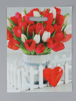 Цена за 50 шт. Пакет "Белиция", полиэтиленовый с вырубной ручкой, 31 х 40 см, 60 мкм