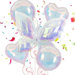 Цена за 2 шт. Воздушный шар фольгированный 35" «Бабочка»