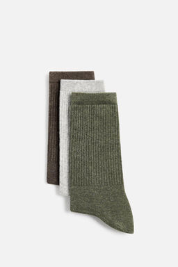 PACK OF 3 RIBBED SOCKS