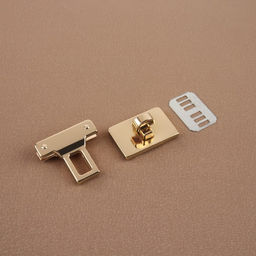 Цена за 5 шт. Застёжка для сумки, 3,3 3,3 см, цвет золотой - Арт узор фото 3