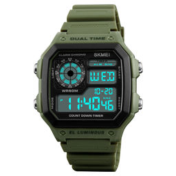 Часы наручные Skmei мужские электронные спортивные 1299army-green