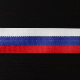 Лента репсовая Триколор, двусторонняя, 25 мм, 23 1 м - Арт узор фото 2