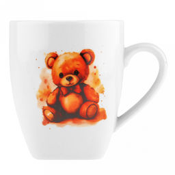 Набор посуды фарфоровый "Мишутка" 3 предмета: тарелка мелкая д175мм гладкий край, салатник д360мм, кружка 210мл, форма "Глория", подарочная упаковка (Россия)