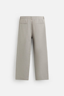TEXTURED REGULAR FIT TROUSERS - Zara фото 8