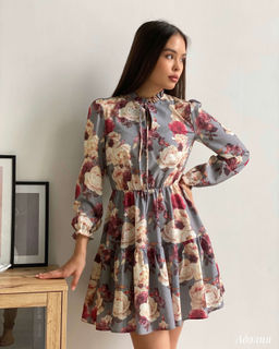 Платье Адэлия (серый) - Nadi bordo фото 5